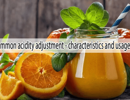 Common acidity adjustment – characteristics and usage